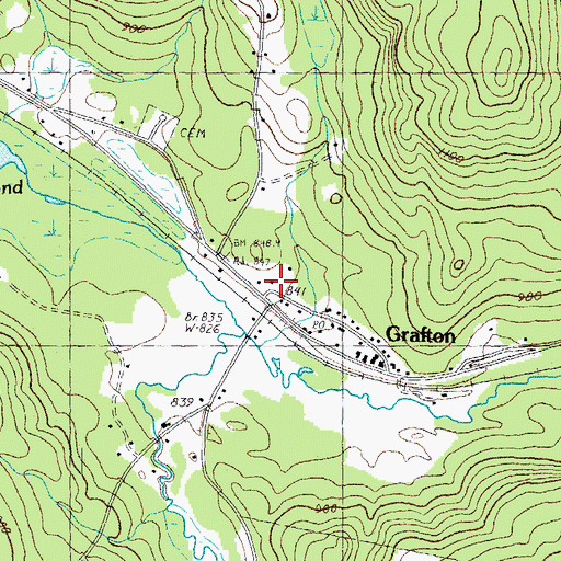 Topographic Map of Grafton Police Dept, NH