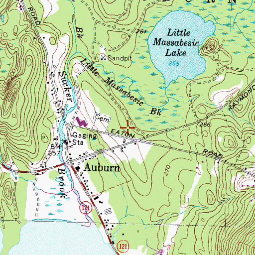 Topographic Map of Auburn Police Dept, NH