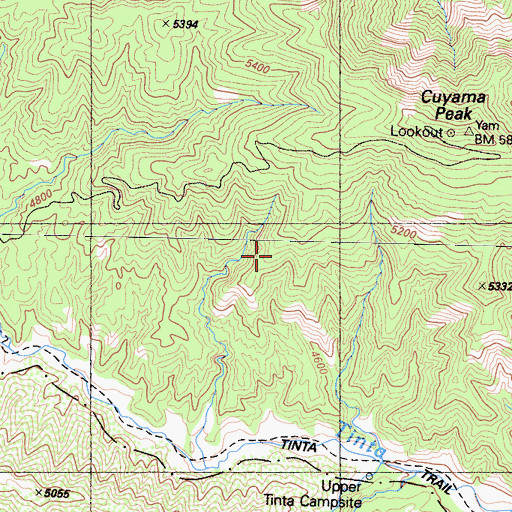 Topographic Map of Dry Canyon, CA