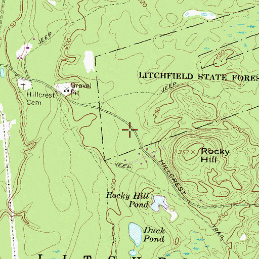 Topographic Map of Litchfield Police Department, NH