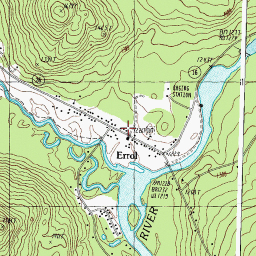 Topographic Map of Errol Police Department, NH