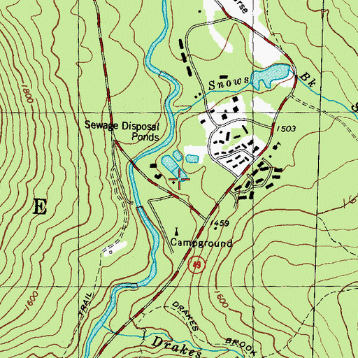 Topographic Map of Waterville Valley Police Dept, NH