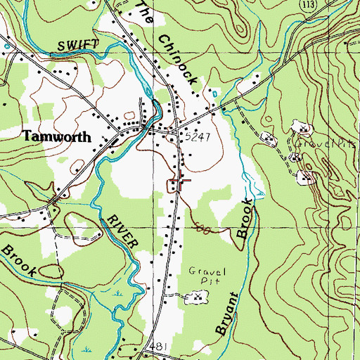 Topographic Map of Tamworth Police Department, NH