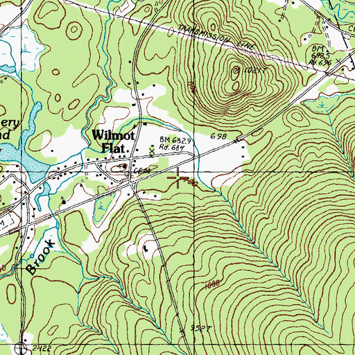 Topographic Map of Wilmot Police Dept, NH