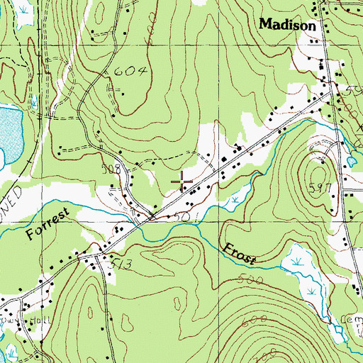 Topographic Map of Madison Police Dept, NH