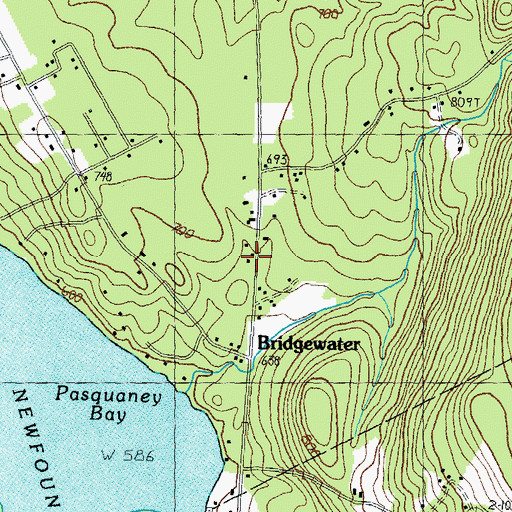 Topographic Map of Bridgewater Police Department, NH