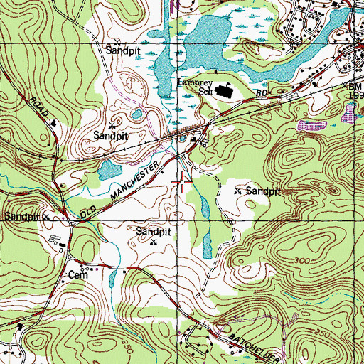 Topographic Map of Raymond Police Dept, NH