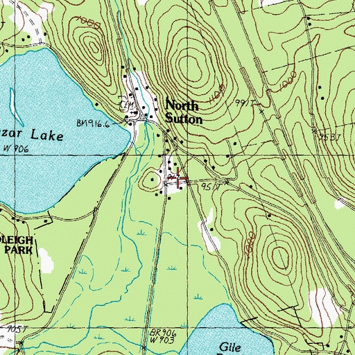 Topographic Map of Sutton Police Department, NH