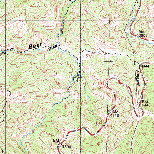 Topographic Map of Mine Campground, CA