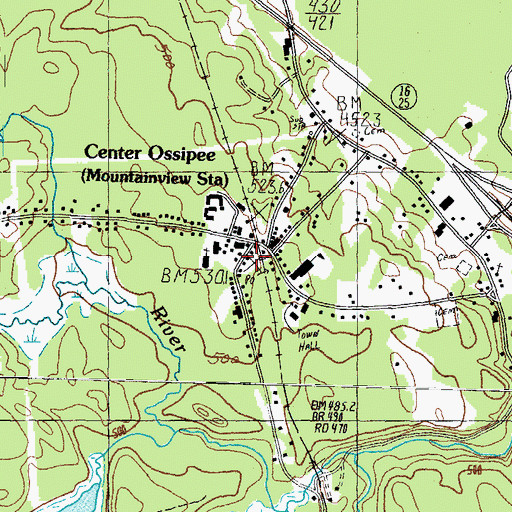Topographic Map of Ossipee Police Dept, NH
