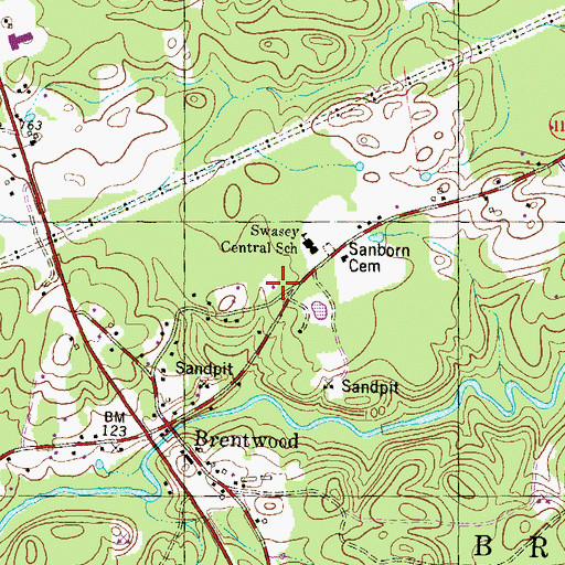 Topographic Map of Brentwood Police Department, NH