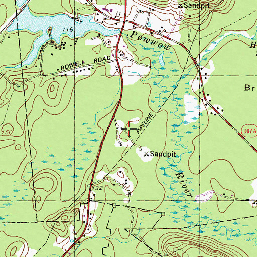 Topographic Map of East Kingston Police Dept, NH