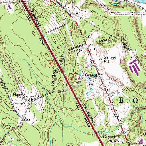 Topographic Map of Bow Police Department, NH