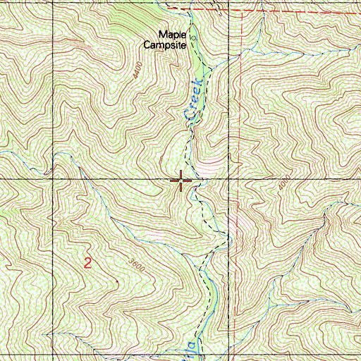 Topographic Map of Upper Matilija Campground, CA