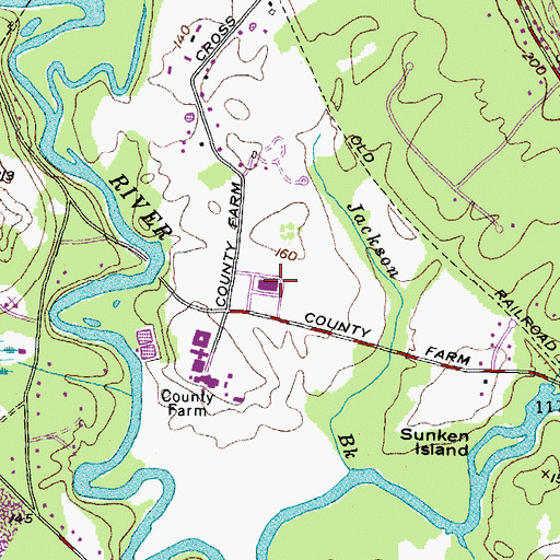 Topographic Map of Strafford County Sheriff, NH