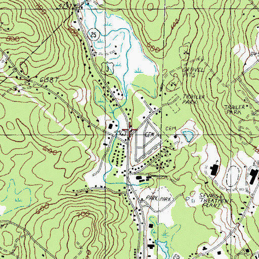 Topographic Map of Meredith Police Dept, NH