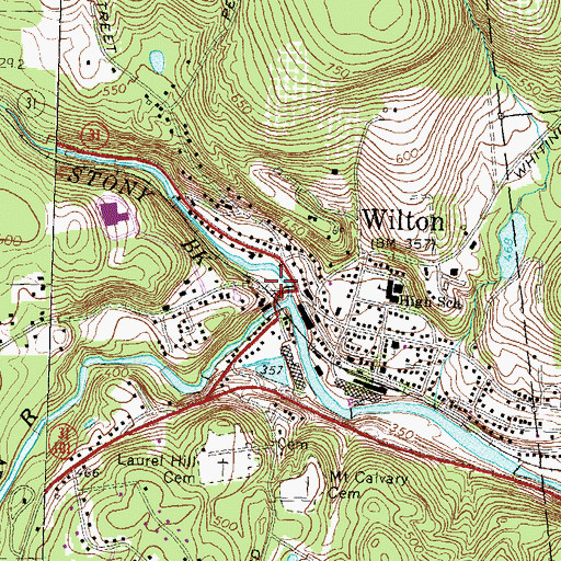 Topographic Map of Wilton Police Department, NH