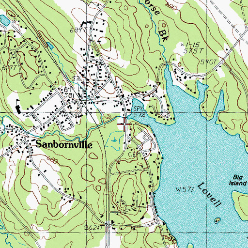 Topographic Map of Wakefield Police Department, NH