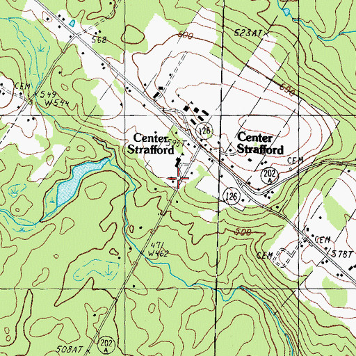 Topographic Map of Strafford Police Department, NH