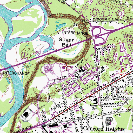 Topographic Map of New Hampshire State Police Department, NH