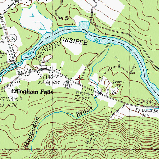 Topographic Map of Effingham Police Department, NH