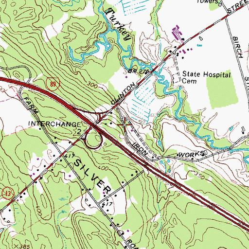 Topographic Map of New Hampshire State Police Troop D, NH