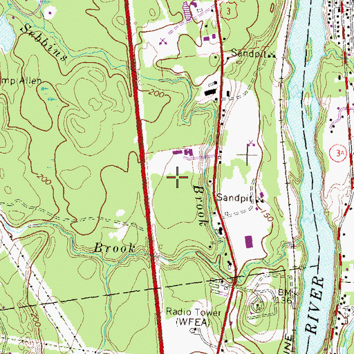 Topographic Map of New Hampshire State Police Troop B, NH