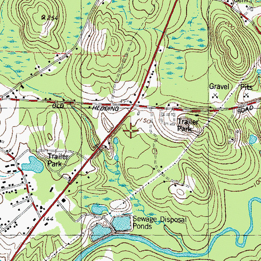 Topographic Map of New Hampshire State Police Troop A, NH
