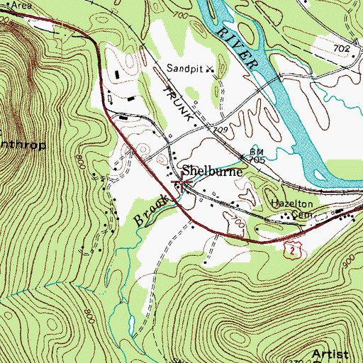 Topographic Map of Coos County Constable, NH
