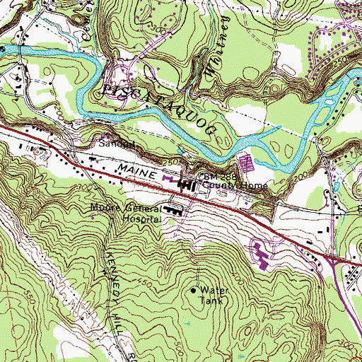 Topographic Map of New Hampshire State Prison For Women, NH