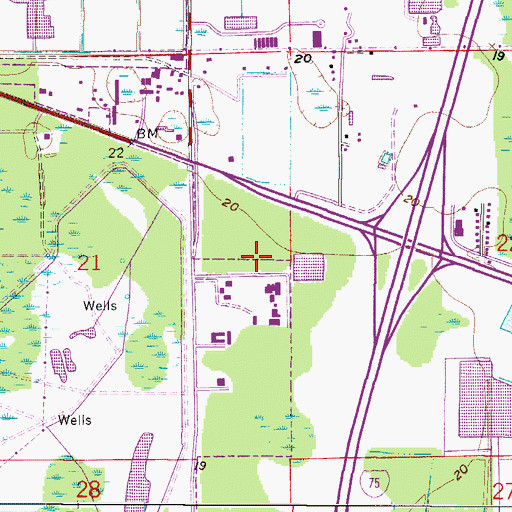 Topographic Map of Lee County Ortiz Jail Facilities, FL