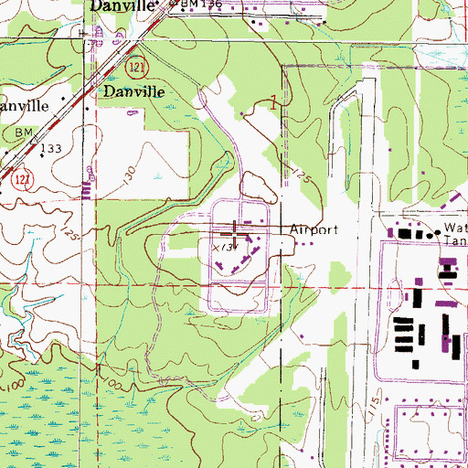 Topographic Map of Florida Department of Corrections Reception and Medical Center - West, FL