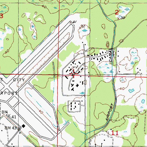 Topographic Map of Cross City Correctional Institution, FL