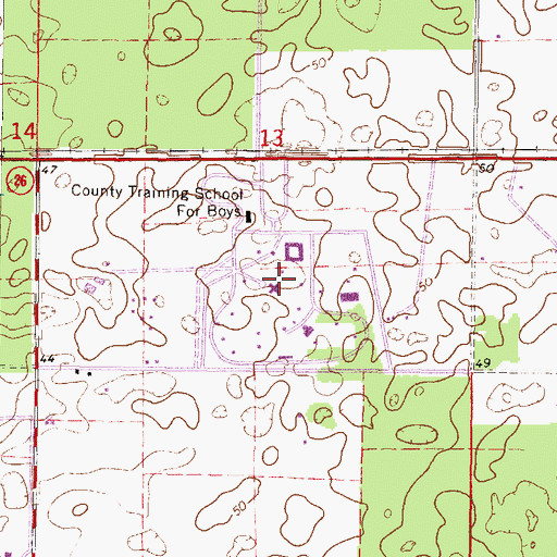 Topographic Map of Lancaster Correctional Institution, FL