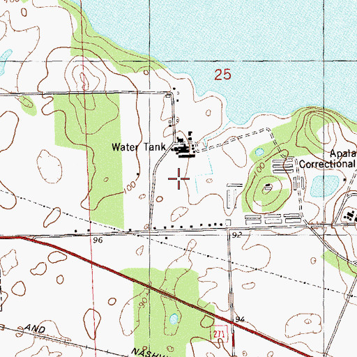 Topographic Map of Apalachee Correctional Institution West Unit, FL