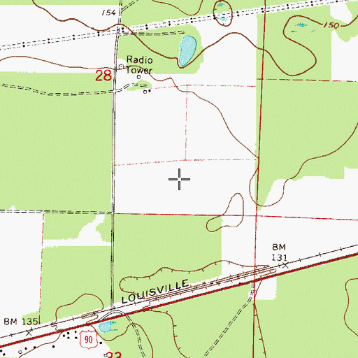 Topographic Map of Blackwater River Correctional Facility, FL
