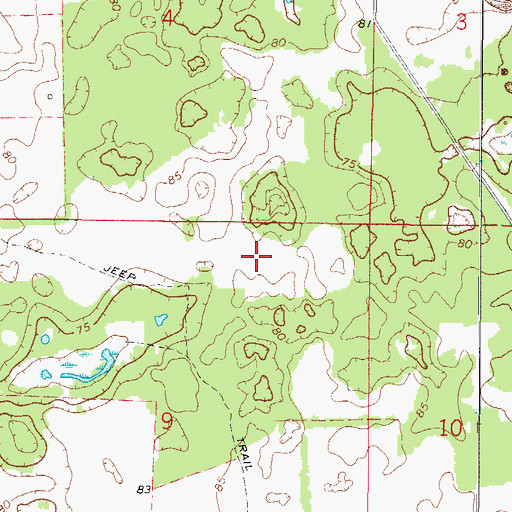 Topographic Map of Federal Correctional Institution Coleman, FL