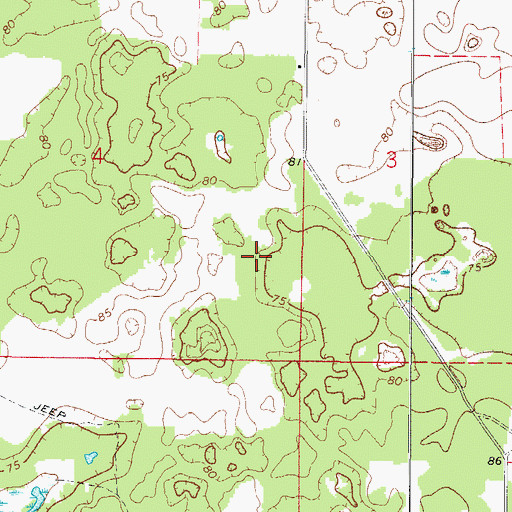 Topographic Map of United States Penitentiary Coleman I, FL