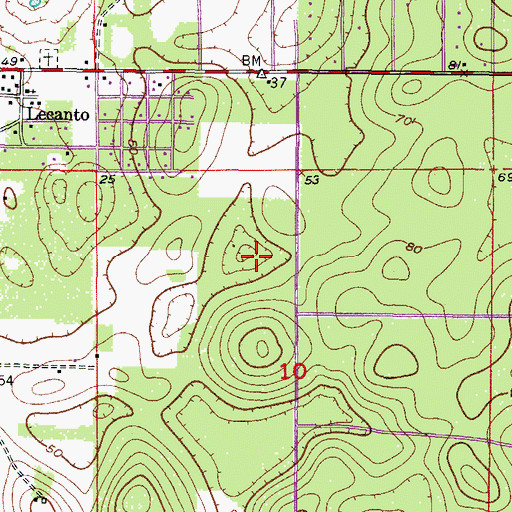 Topographic Map of Citrus County Detention Facility, FL