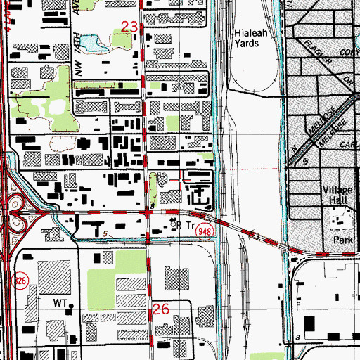 Topographic Map of Miami - Dade County Turner Guilford Knight Correctional Center, FL