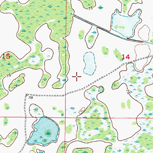 Topographic Map of Pasco County Land O' Lakes Detention Center, FL