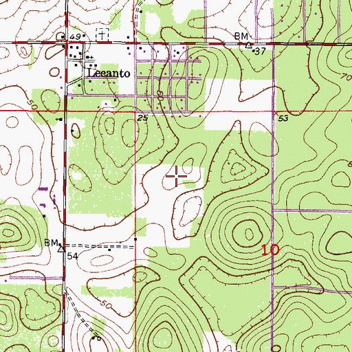 Topographic Map of Cyprus Creek Juvenile Offender Correctional Center, FL