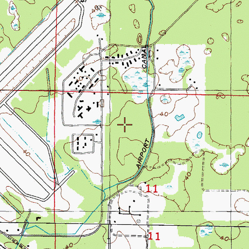 Topographic Map of Dixie County Jail, FL