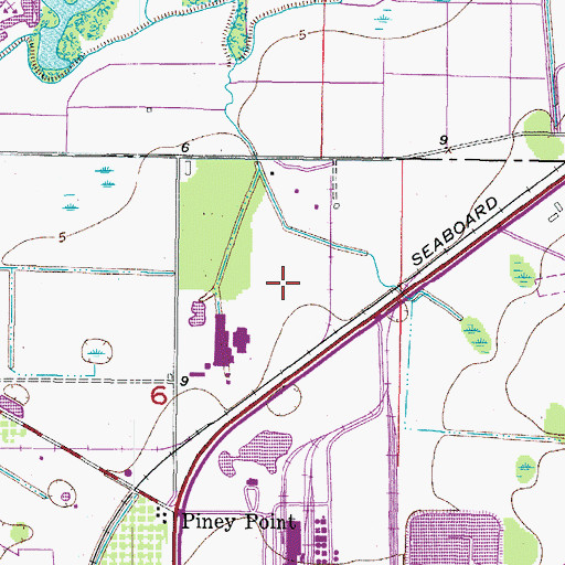 Topographic Map of Manatee County Jail, FL