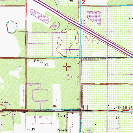 Topographic Map of Saint Lucie County Jail, FL