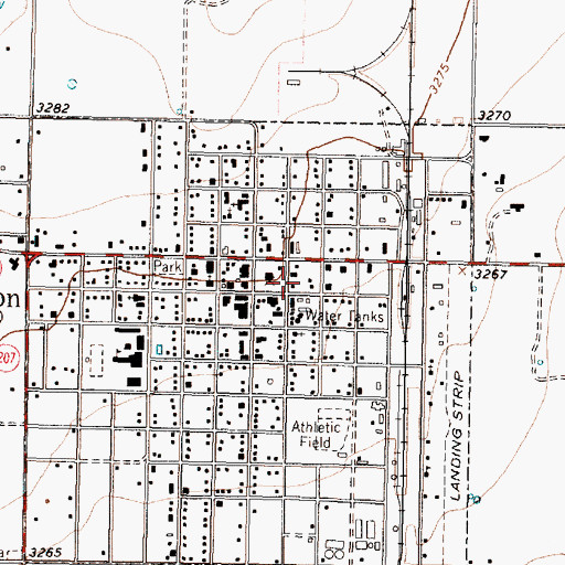 Topographic Map of Silverton City Hall, TX
