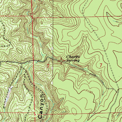 Topographic Map of Chavez Spring, AZ