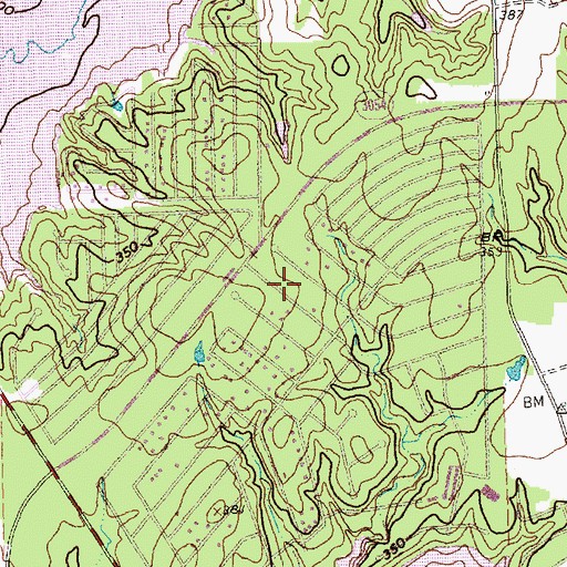 Topographic Map of Log Cabin City Hall, TX