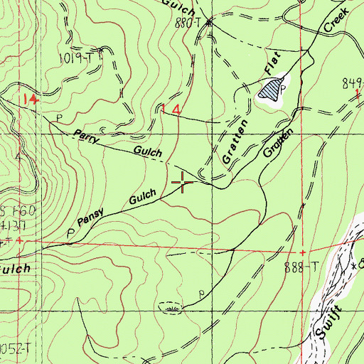 Topographic Map of Coffee Ditch, CA