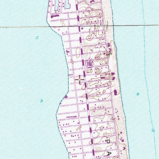 Topographic Map of South Padre Island City Hall, TX